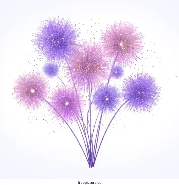 Colorful Fireworks Display Illustration