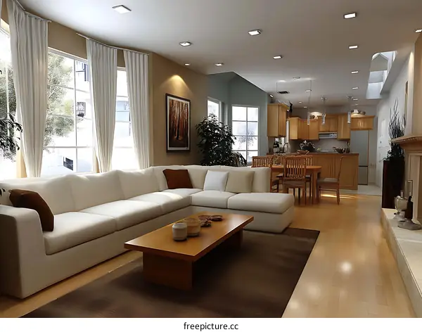 Modern Open-Plan Living Area Design