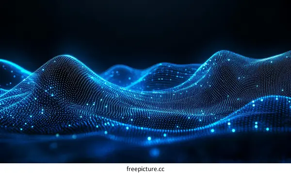 Abstract Waveform Digital Landscape Design