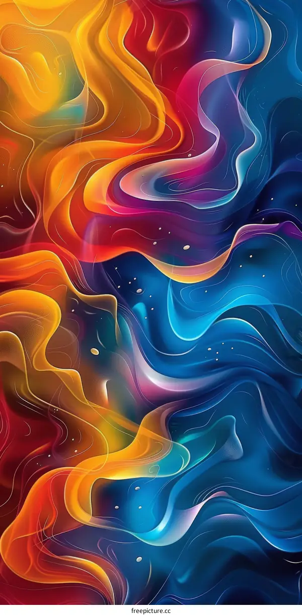 Abstract Colorful Liquid Painting Design