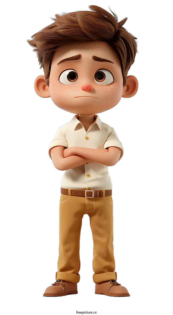 [Transparent Background PNG]3d cartoon character boy
