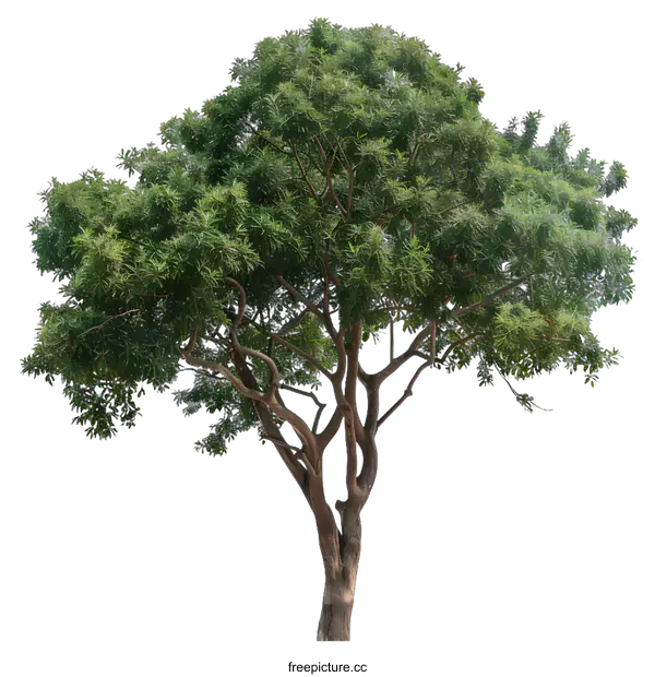 [Transparent Background PNG]Green Tree Isolated On White Background