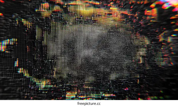 Abstract Pixelated Glitch Art Background Design