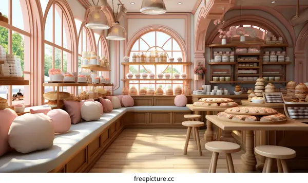 Dreamy Pink Bakery Interior
