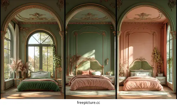 Elegant Bedroom Interior Design in Two Color Variants