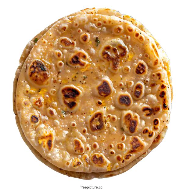 [Transparent Background PNG]Aloo Paratha Indian Flatbread