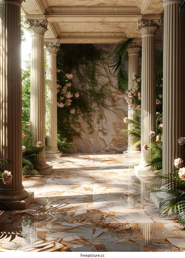 Elegant Garden Colonnade Interior Design