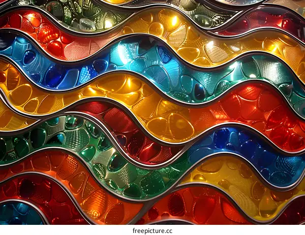 colorful glass mosaic wall pattern