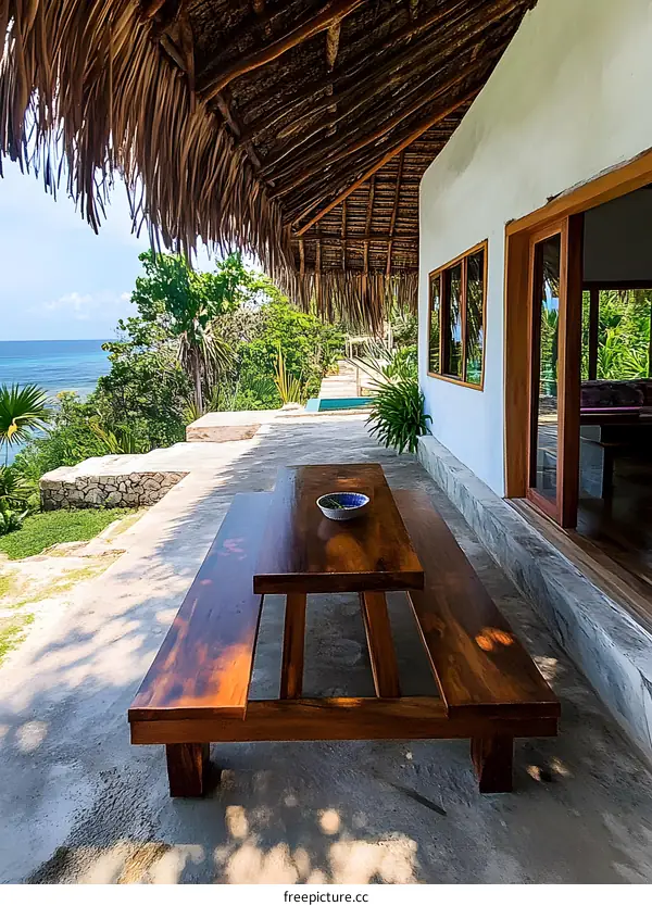 Tropical Villa With Ocean View And Patio