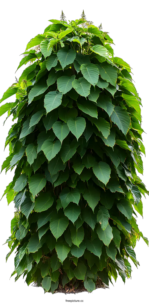 [Transparent Background PNG]Green Leaves of a Bush Isolated On White Background