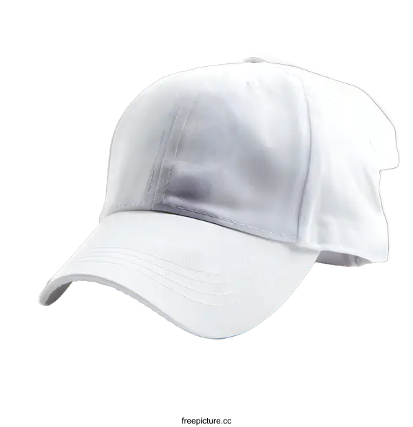[Transparent Background PNG]White Baseball Cap Isolated on White Background