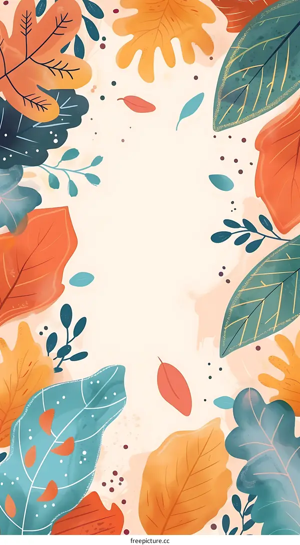 Autumn Leaves Illustration Background