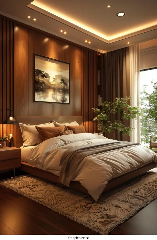 Modern Bedroom Interior Design Illustration