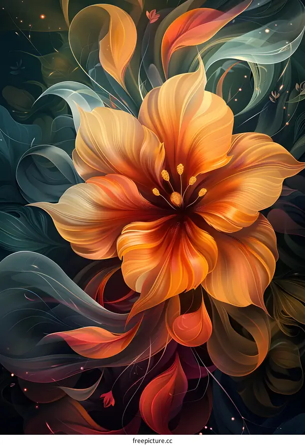 Artistic illustration of a flower