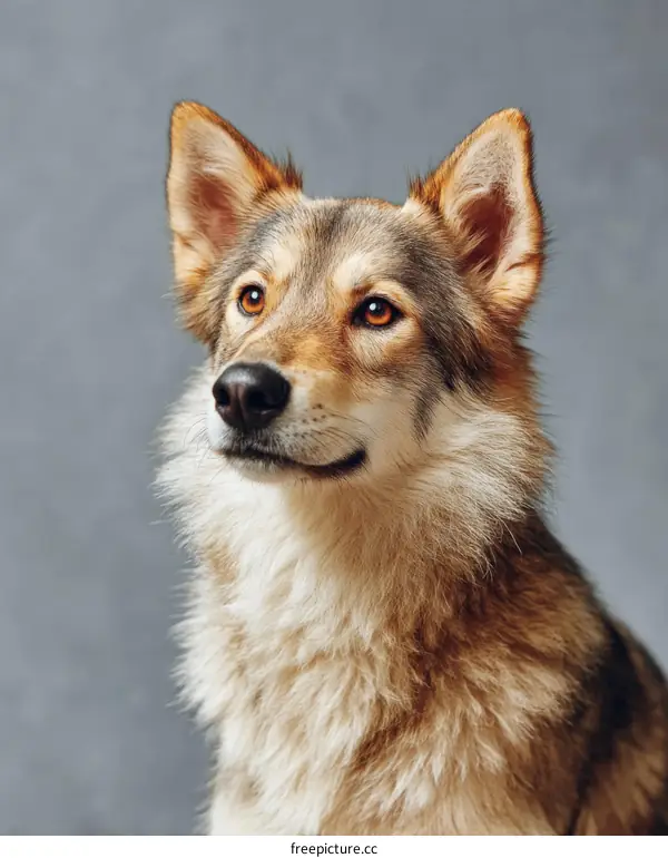 Closeup Portrait of a Dog with Beautiful Fur