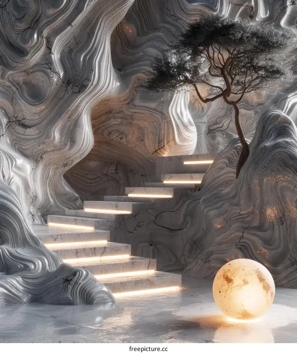 Geometric Space with Light and Shadow