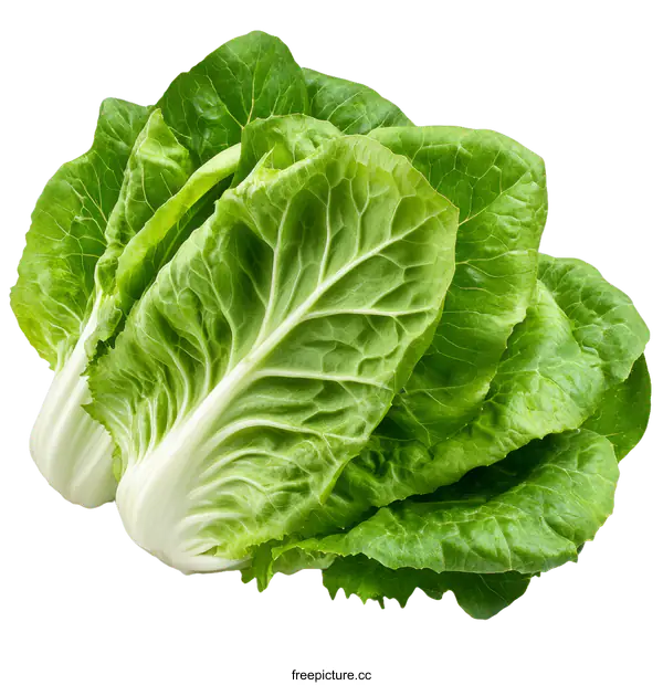 [Transparent Background PNG]Fresh Green Lettuce Head Close Up