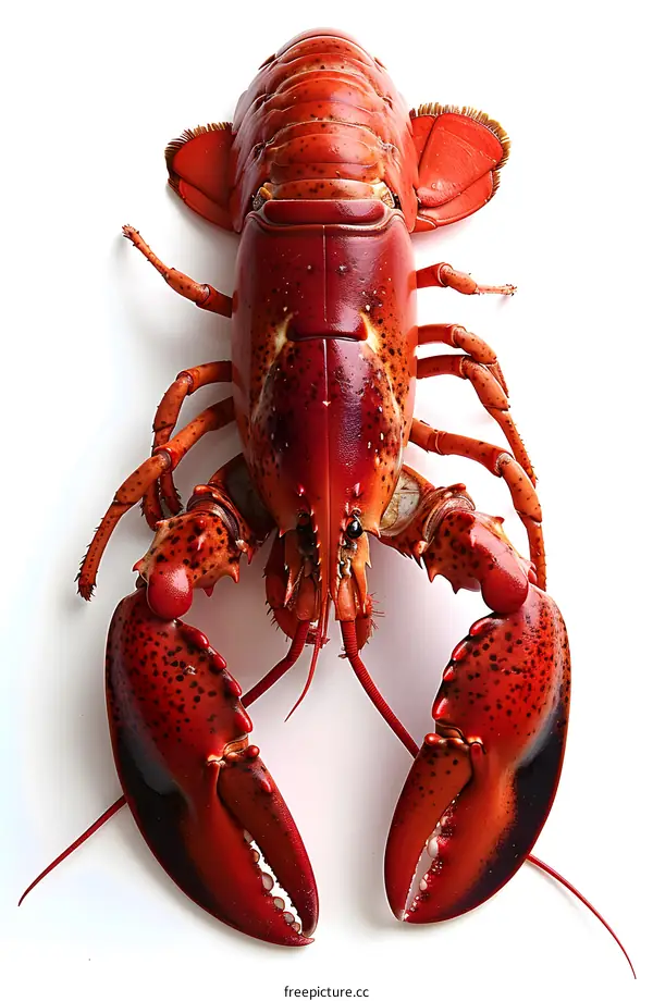 Red Lobster on White Background