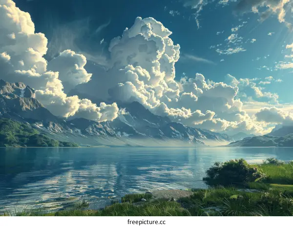 Majestic Mountain Lake Scenic Landscape
