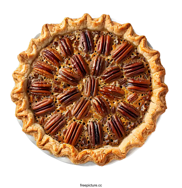 [Transparent Background PNG]Pecan Pie Isolated on White Background