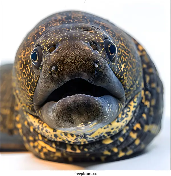 A close up of a moray eel