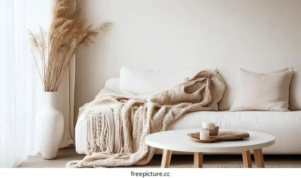 Cozy Modern Living Room with Beige Decor