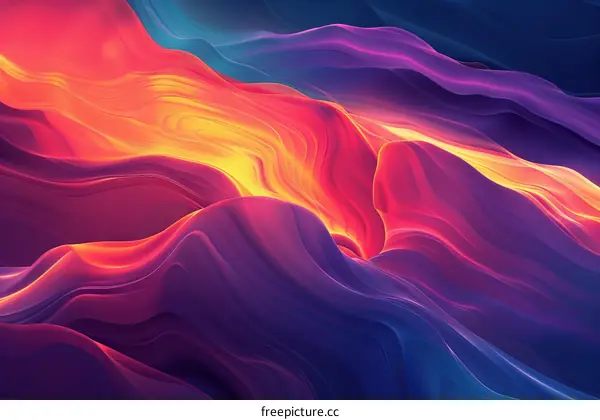 Abstract Colorful Waves