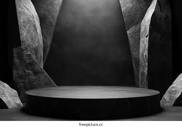 Abstract Black Stone Product Showcase