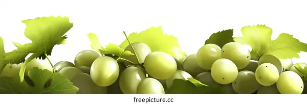 A Cluster of Fresh Green Grapes
