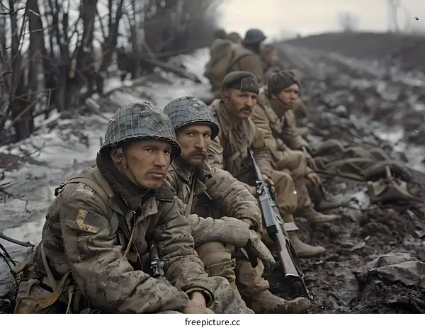 A group of soldiers in the Battle of the Bulge