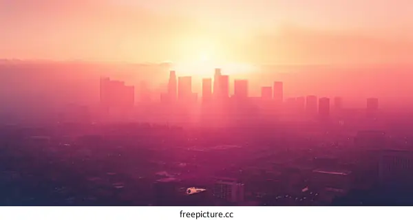 Los Angeles Cityscape at Sunset