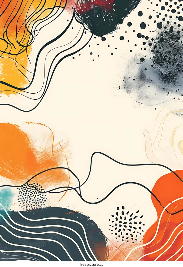 Abstract Minimalist Background With Shapes And Lines