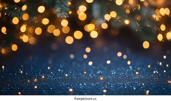 Christmas Lights and Glitter Background