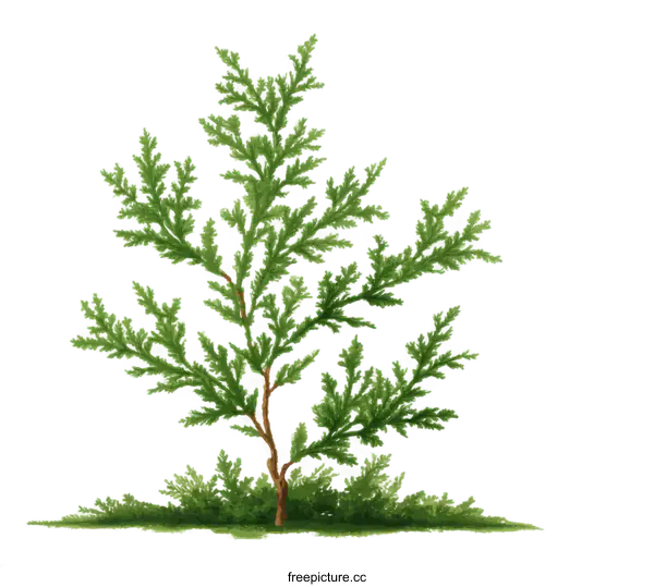 [Transparent Background PNG]Detailed Illustration of a Evergreen Plant