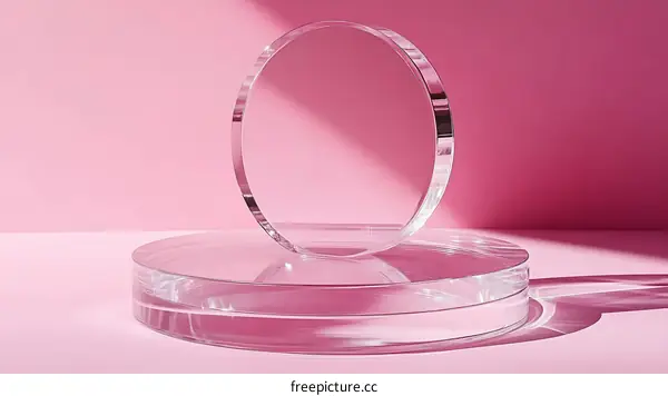 Abstract Clear Glass Display Platform
