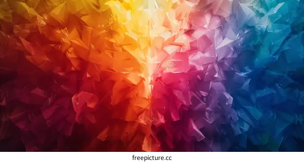 Colorful 3D render of a crystal structure