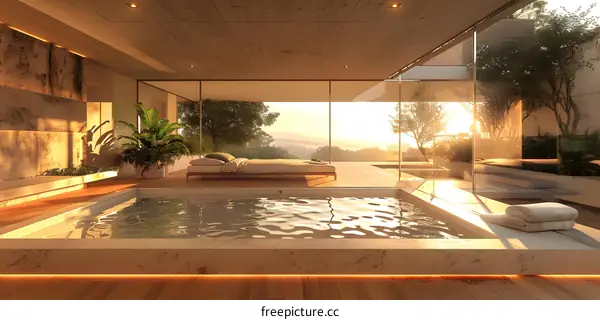 Luxury Spa Retreat with Sunset Views