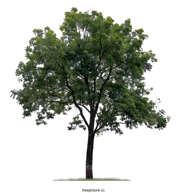 [Transparent Background PNG]Green Tree Isolated on White Background