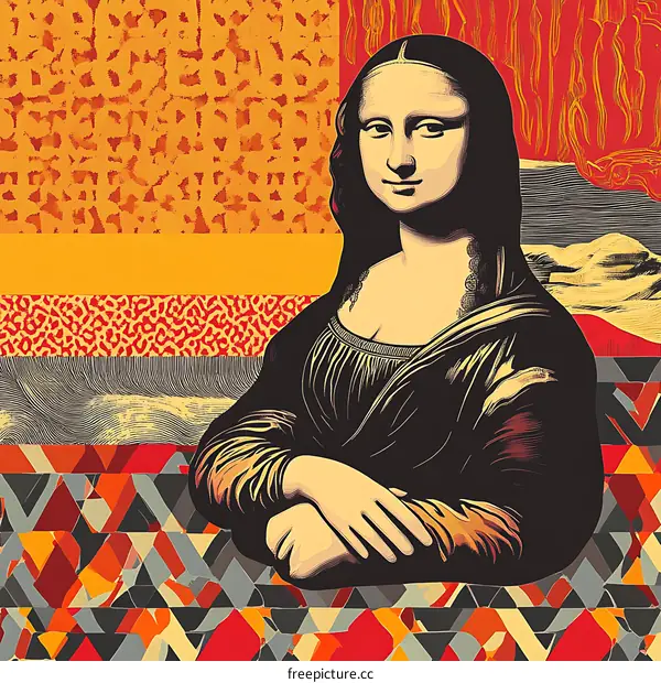 Modern Art Collage Featuring Mona Lisa