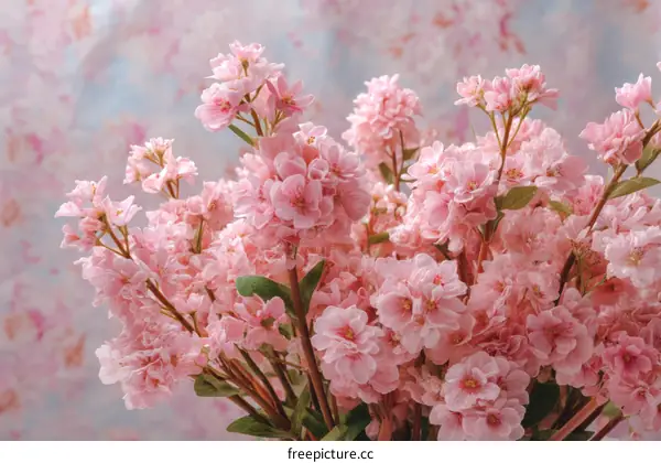 Beautiful Pink Flowers Bouquet Close-up