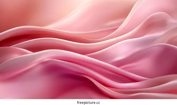 Elegant Flowing Pink Silk Fabric Texture