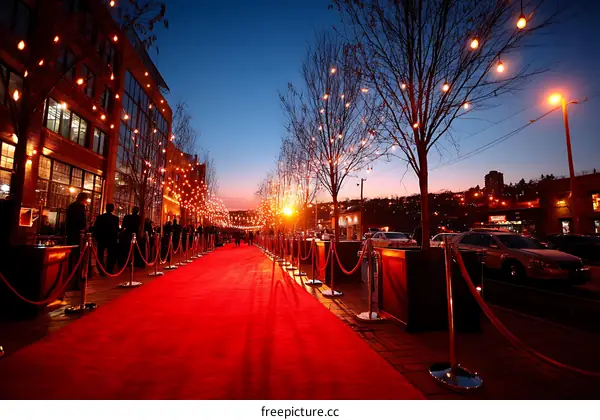 Red Carpet Event at Night