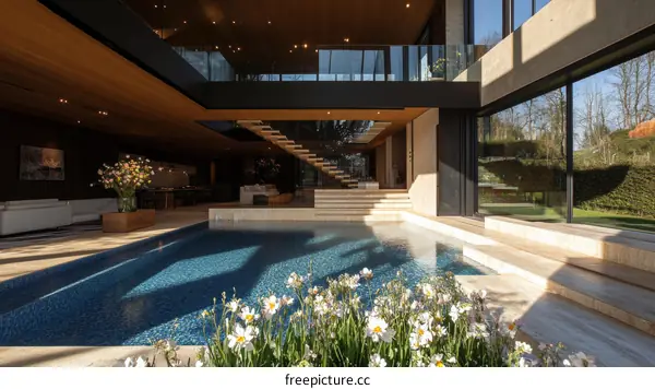 Modern Luxury Pool House Interior Design