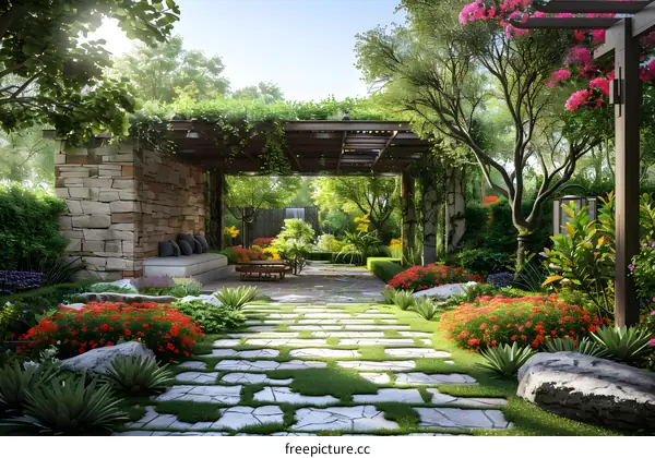 Garden landscape design renderings