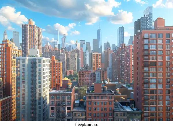 New York City Skyline View in Daytime