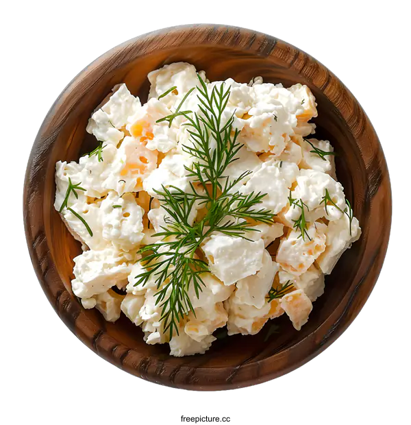 [Transparent Background PNG]cottage cheese with carrot and garlic