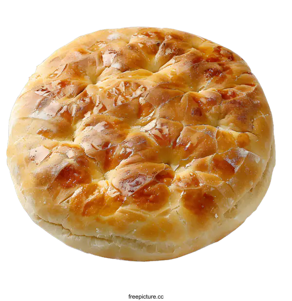 [Transparent Background PNG]Round Loaf of Bread on White Background