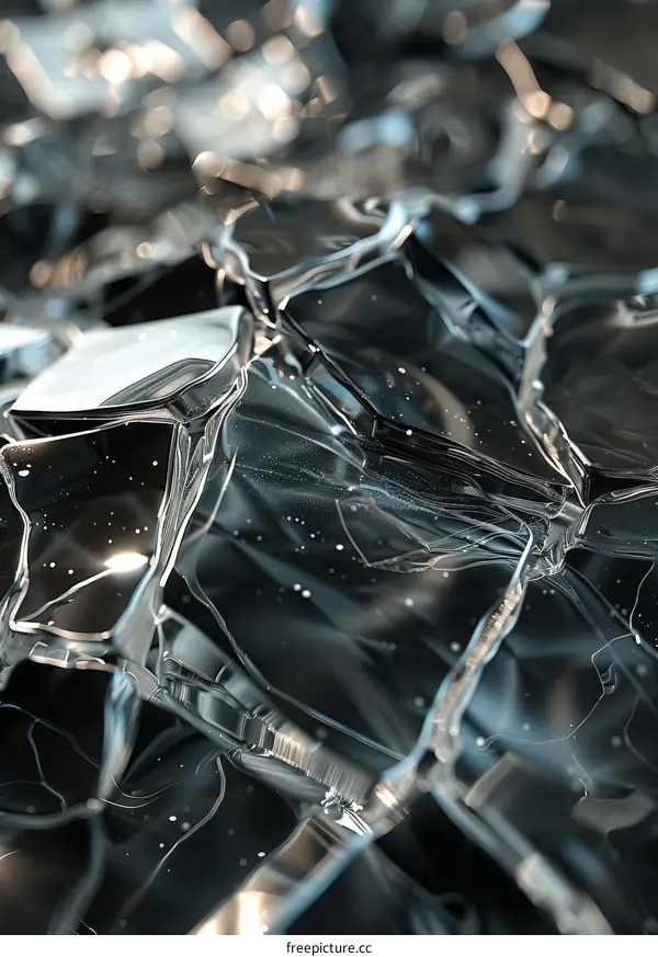 Abstract 3D Render of a Crystal Structure