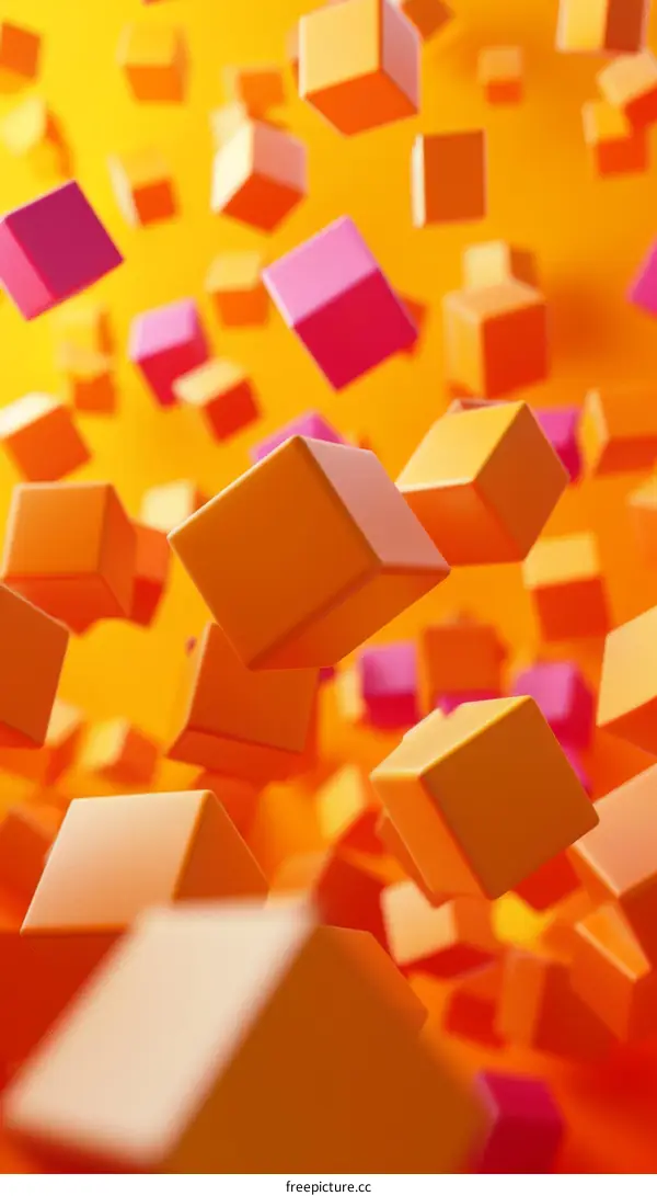 3D Colorful Abstract Cubes