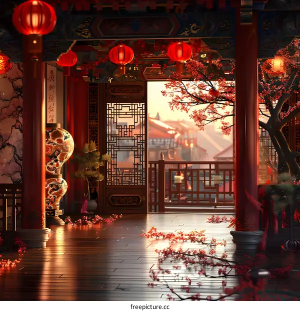 Chinese style pavilion